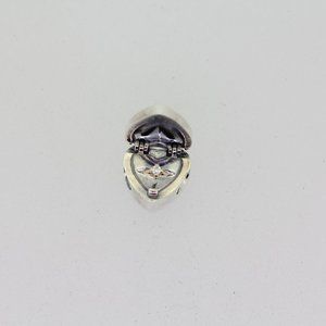 Pandora Retired Sterling Our Promise Heart Box Engagement Charm with CZ 798072CZ